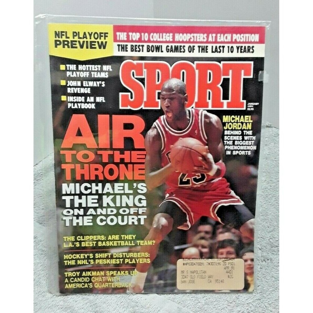 Sport Magazine January 1991 Michael Jordan Chicago Bulls Air To The Throne